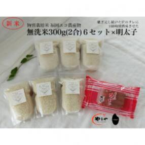 福岡のごはんセット『特別栽培米』新米 無洗米 ヒノヒカリ1.8kg × やまや『うちのめんたい』