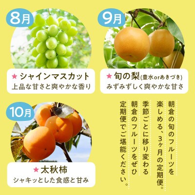 【発送月固定定期便】旬の果物3か月定期便(朝倉市)全3回