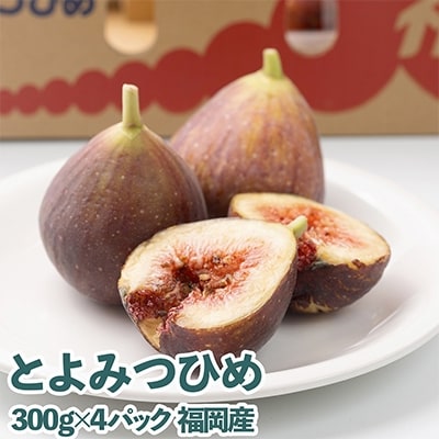 福岡限定!ブランドいちじく「とよみつひめ」約300g×4パック(朝倉市)
