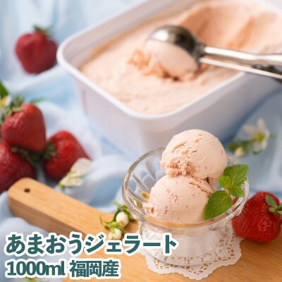 こだわり!福岡産あまおうジェラート1000ml(朝倉市)