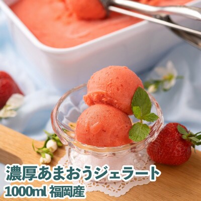 採れたて!福岡産濃厚あまおうジェラート1000ml(朝倉市)