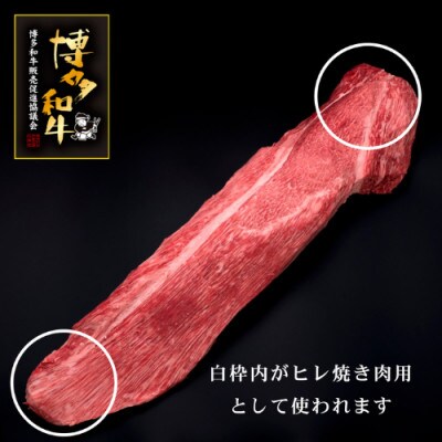 【毎月定期便】(訳あり)博多和牛ヒレ焼肉 600g全3回