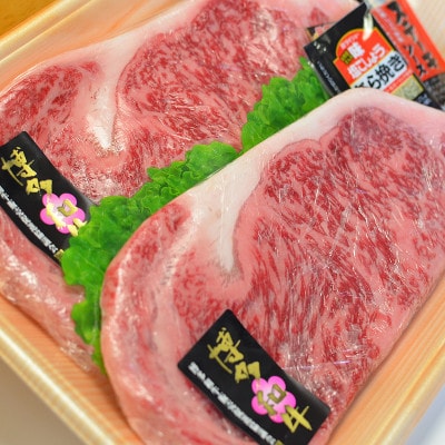 博多和牛A5～A4 ロースステーキ200g×2枚(合計400g)　ソース・塩胡椒付(朝倉市)