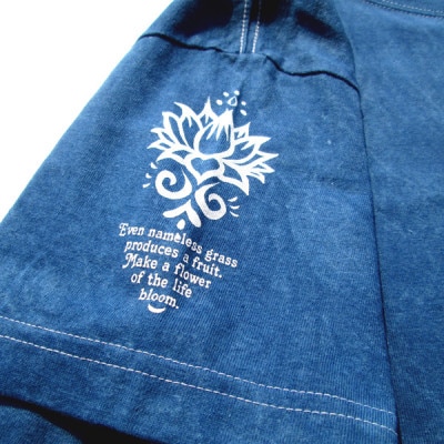 黒部の名水染め  藍染めタイダイTシャツ1  ASCENSION Mサイズ