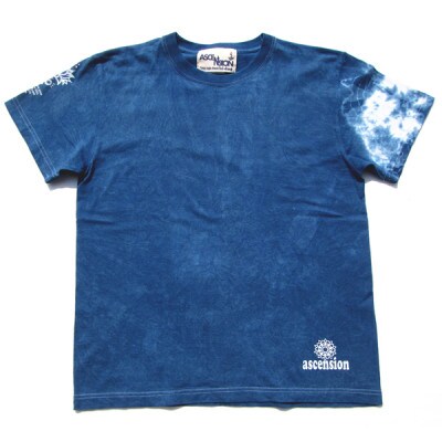 黒部の名水染め  藍染めタイダイTシャツ1  ASCENSION XXLサイズ