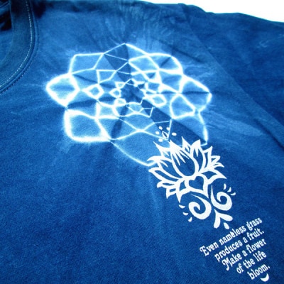黒部の名水染め 藍染めタイダイTシャツ2 ASCENSION XSサイズ