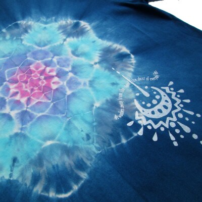 黒部の名水染め  藍染めタイダイTシャツ3  ASCENSION Mサイズ