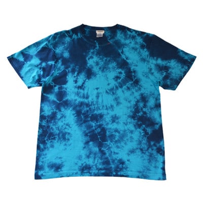 黒部の名水染め  藍染めタイダイTシャツ5  ASCENSION XXLサイズ
