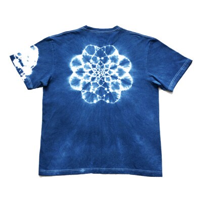 黒部の名水染め  藍染めタイダイTシャツ6  ASCENSION Mサイズ