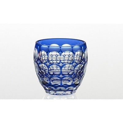 伝統工芸士作カガミクリスタルの江戸切子 冷酒杯〈紫陽花〉T535-2684-CCB