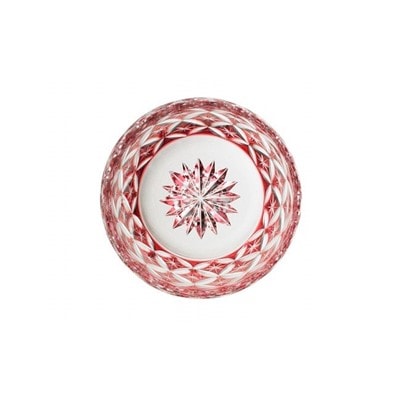 伝統工芸士作「江戸切子 冷酒杯〈七宝〉(赤色)」 T895-2834-C