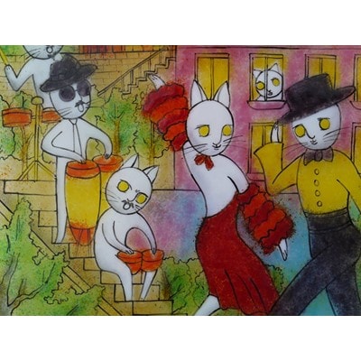 ”限定3個制作” 無鉛ステンドグラス「月夜のMAMBO」