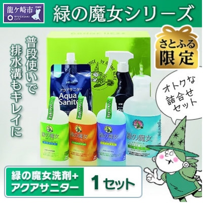【さとふる限定】デパート専用ギフトセットがふるさと納税へ　緑の魔女洗剤シリーズ+除菌消臭剤