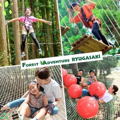 ～五感で楽しむ自然体験～フォレストアドベンチャー・龍ケ崎 ネットコース60分 1人分利用チケット