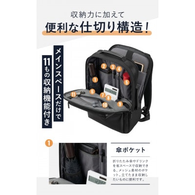 完全自立で型くずれしない / スマートビジネスリュック [BEMOVITA]