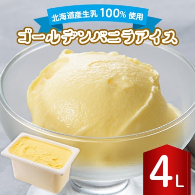 長沼ジェラート ゴールデンバニラアイス 4L