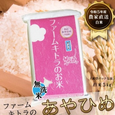 【毎月定期便】あやひめ白米・無洗米 5kg 全6回