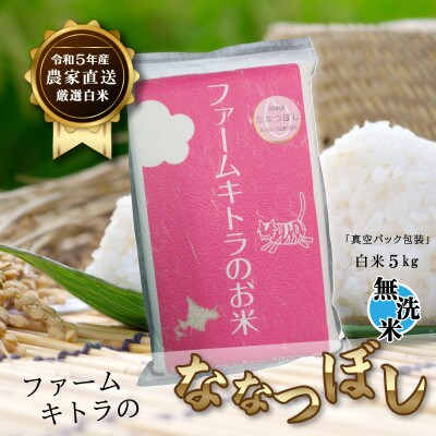 【毎月定期便】ななつぼし白米・無洗米 5kg 全6回