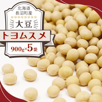 北海道 長沼町産 大豆(トヨムスメ)900g×5袋