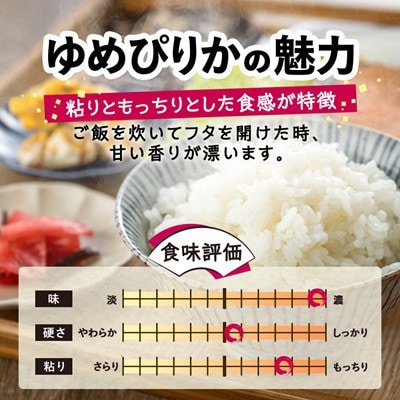 【毎月定期便】特別栽培米 北海道産ゆめぴりか5kg 美味しい玄米 特Aランク 全6回