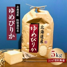 2023年3月発送開始『定期便』特別栽培米 JGAP認証農場 北海道産ゆめぴりか5kg 全12回