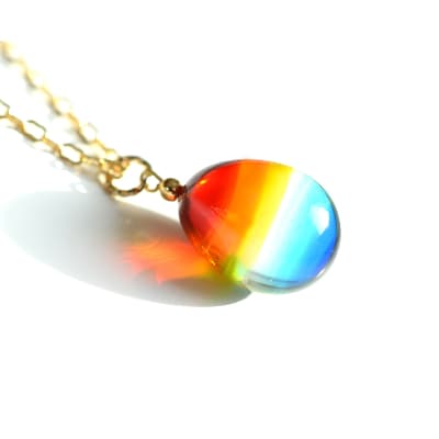 【Soukore】ガラスアクセサリー Rainbowネックレス