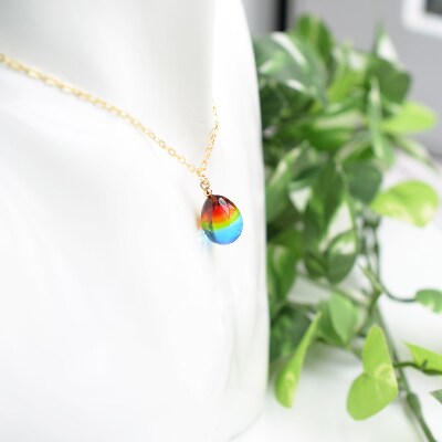 【Soukore】ガラスアクセサリー Rainbowネックレス
