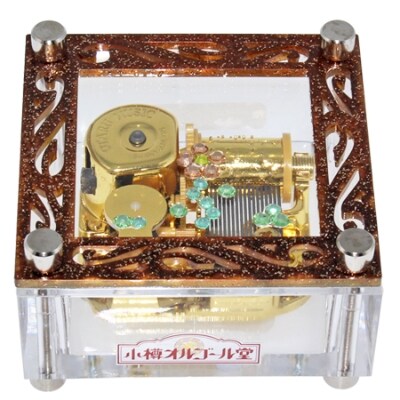 四角型アクリルケースオルゴール