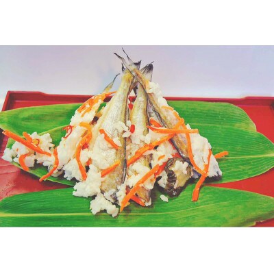 小樽かね丁鍛治の「はたはた飯寿司」樽入り2kg