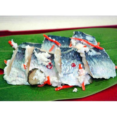 小樽かね丁鍛治の「飯寿司(いずし)」　食べ比べ3種セット(紅鮭・はたはた・にしん)