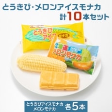 さくら食品 北海道産乳製品使用!とうきび・メロンアイスモナカ計10本セット