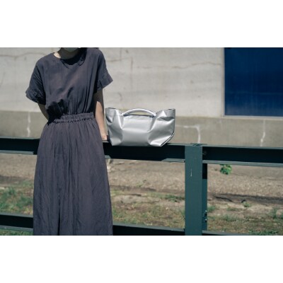 ＼ 市場TOTEミニ / お買い物が楽しくなる市場TOTEの一回り小さいミニサイズ!【シルバー】