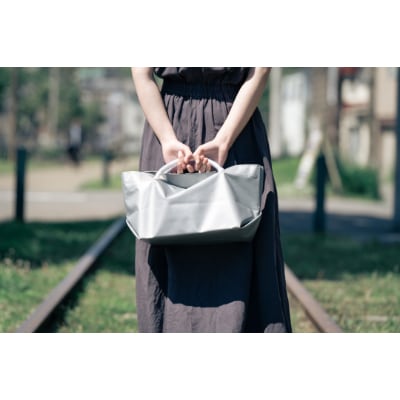 ＼ 市場TOTEミニ / お買い物が楽しくなる市場TOTEの一回り小さいミニサイズ!【シルバー】