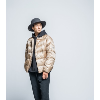 北海道ダウン:RETAR NUY/CISE 26 カーディガン 男女兼用　ベージュ/Mサイズ