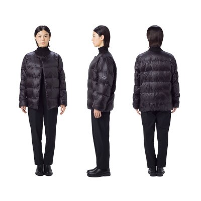 北海道ダウン:RETAR NUY/レタールヌイ ダウン カーディガン　男女兼用　ブラック/XLサイズ