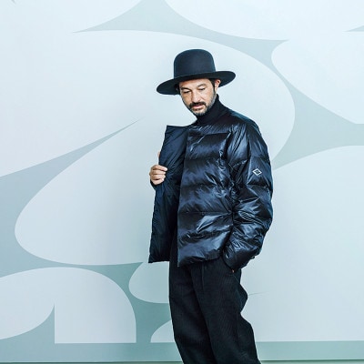 北海道ダウン:RETAR NUY/CISE 25 カーディガン 男女兼用　ブラック/XLサイズ