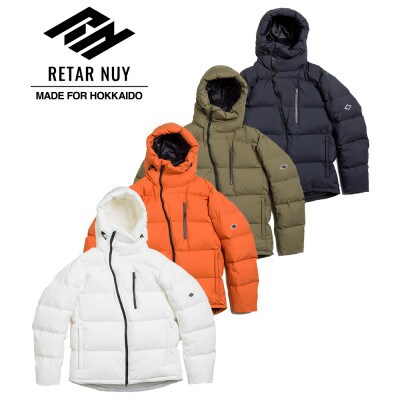 北海道ダウン:RETAR NUY/レタールヌイ ダウンパーカー24 男女兼用　ホワイト/2XL