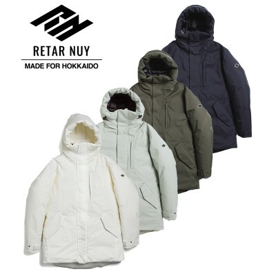 北海道ダウン:RETAR NUY/レタールヌイ ダウンミドルコート24　男女兼用　ホワイト/2XL