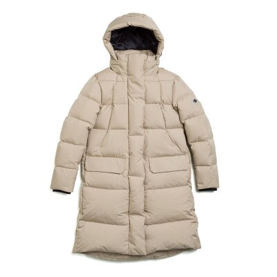 北海道ダウン:RETAR NUY/レタールヌイ ダウンロングコート　女性サイズ　グレージュ/L