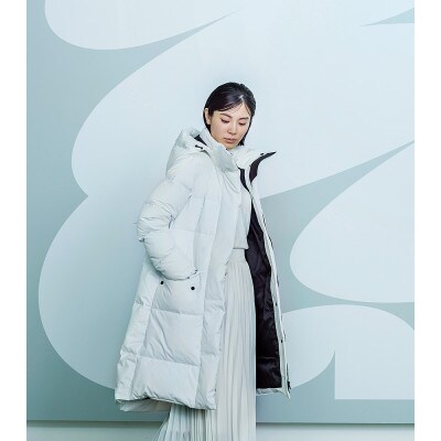北海道ダウン:RETAR NUY/レタールヌイ ダウンロングコート　女性サイズ　ホワイト/L