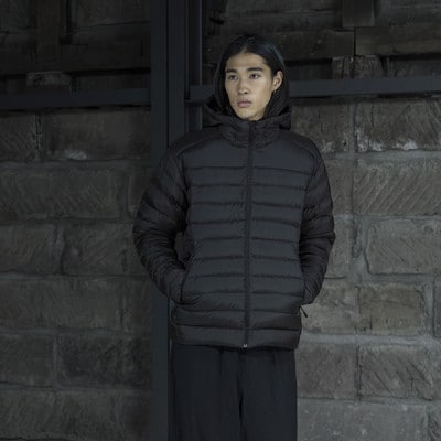 北海道ダウン:RETAR NUY/RIMSE 25 カーディガン 男女兼用 ブラック/Mサイズ