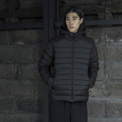 北海道ダウン:RETAR NUY/RIMSE 25 ダウンパーカー 男女兼用　ブラック/Lサイズ