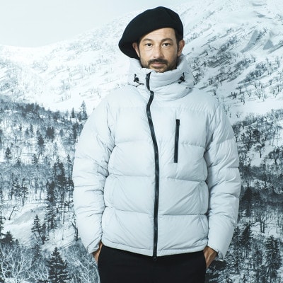 北海道ダウン:RETAR NUY/レタールヌイ ダウンパーカー25 男女兼用 アイスグレー/XS