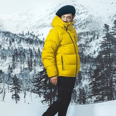 北海道ダウン:RETAR NUY/レタールヌイ ダウンパーカー25 男女兼用 マスタード/L