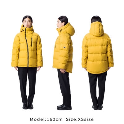 北海道ダウン:RETAR NUY/レタールヌイ ダウンパーカー25 男女兼用 マスタード/2XL