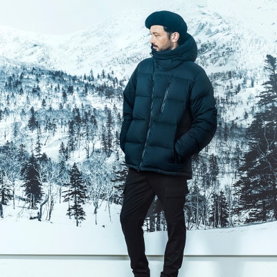 北海道ダウン:RETAR NUY/レタールヌイ ダウンパーカー25 男女兼用 ブラック/L