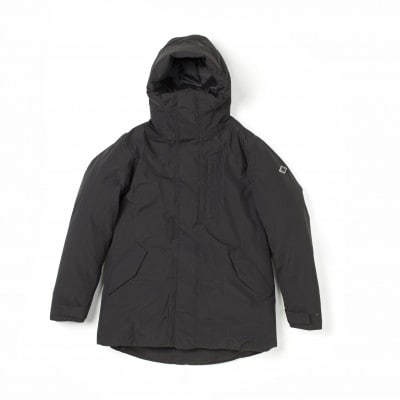 北海道ダウン:RETAR NUY NITAY ダウンコート25 男女兼用 ブラック/XSサイズ