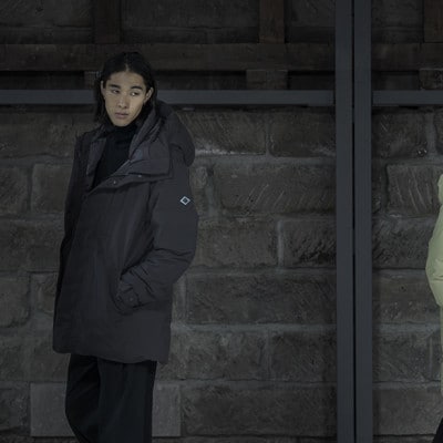 北海道ダウン:RETAR NUY NITAY ダウンコート25 男女兼用 ブラック/Sサイズ