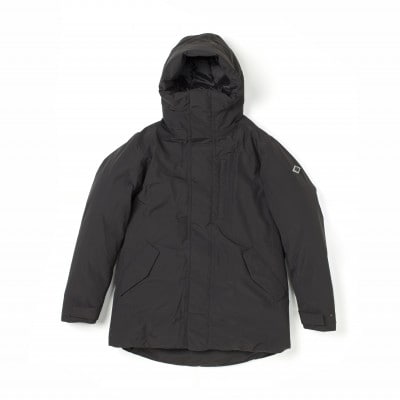 北海道ダウン:RETAR NUY NITAY ダウンコート25 男女兼用 ブラック/Sサイズ