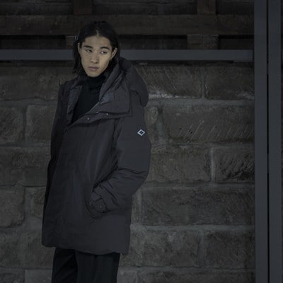 北海道ダウン:RETAR NUY NITAY ダウンコート25 男女兼用 ブラック/Mサイズ